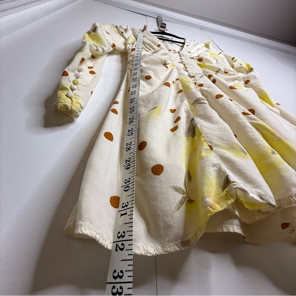 Free People - Date Night Mini Dress in Sunshine Combo - Polka Dot Long Sleeve - Picture 12 of 12